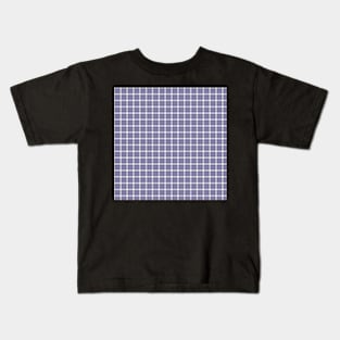 White Smoke Plaid Kids T-Shirt